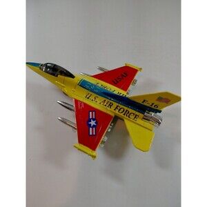 Toysmith F-16 USAF Pull Back Jet Fighter Diecast Toy Plane Model 8113